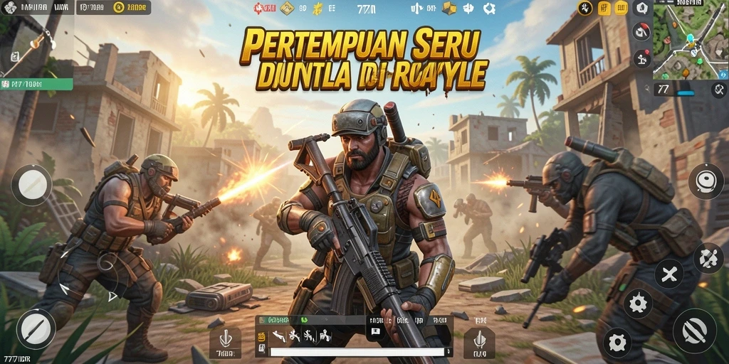 Gameplay seru dalam pertempuran intens Battle Royale.