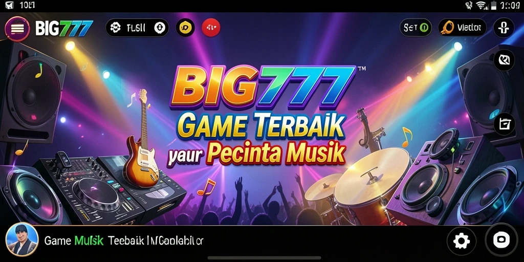 Tangkapan layar dari gameplay BIG777 yang menampilkan pengalaman musik yang menarik.