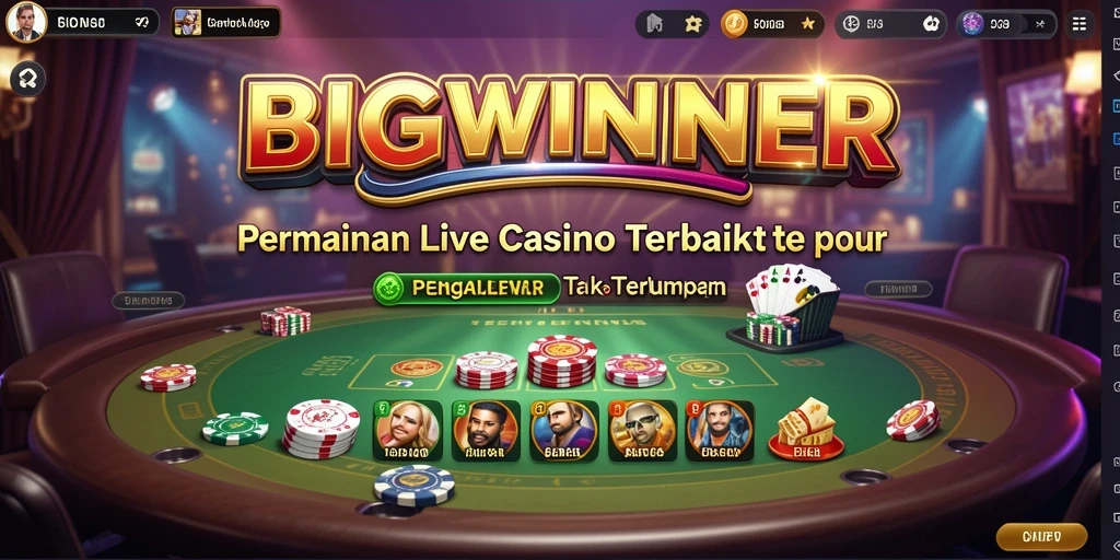Tampilan screenshot permainan Live Casino BIGWINNER yang interaktif dan mendebarkan.