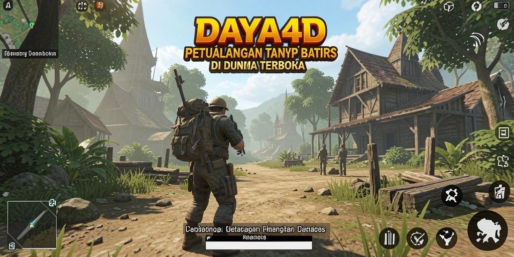 Tangkapan layar menunjukkan aksi seru dalam dunia Open World DAYA4D.