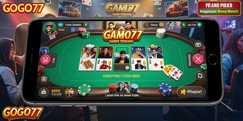 Tampilan gameplay Poker yang seru di GOGO77.