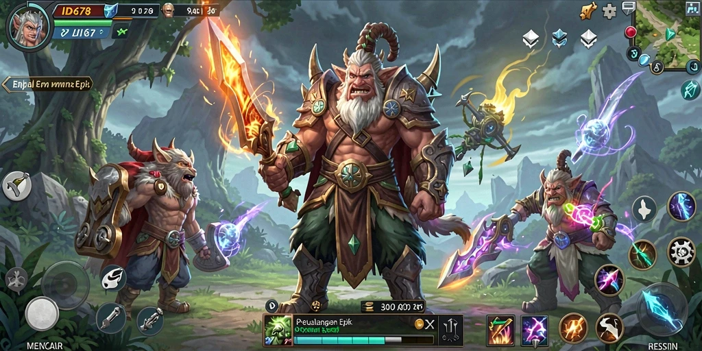 Tampilan gameplay yang dinamis dan mendebarkan dalam ID678.