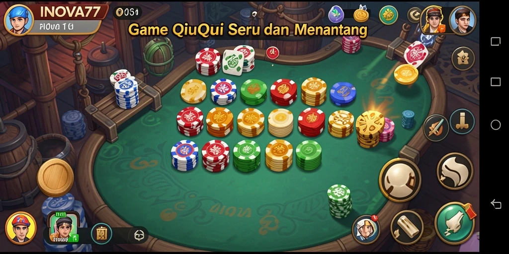 Tampilan menarik gameplay QiuQiu di INOVA77.