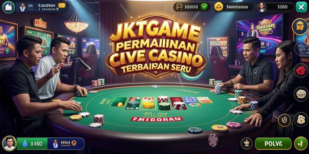 Tampilan gameplay Live Casino yang menarik dan interaktif di JKTGAME.