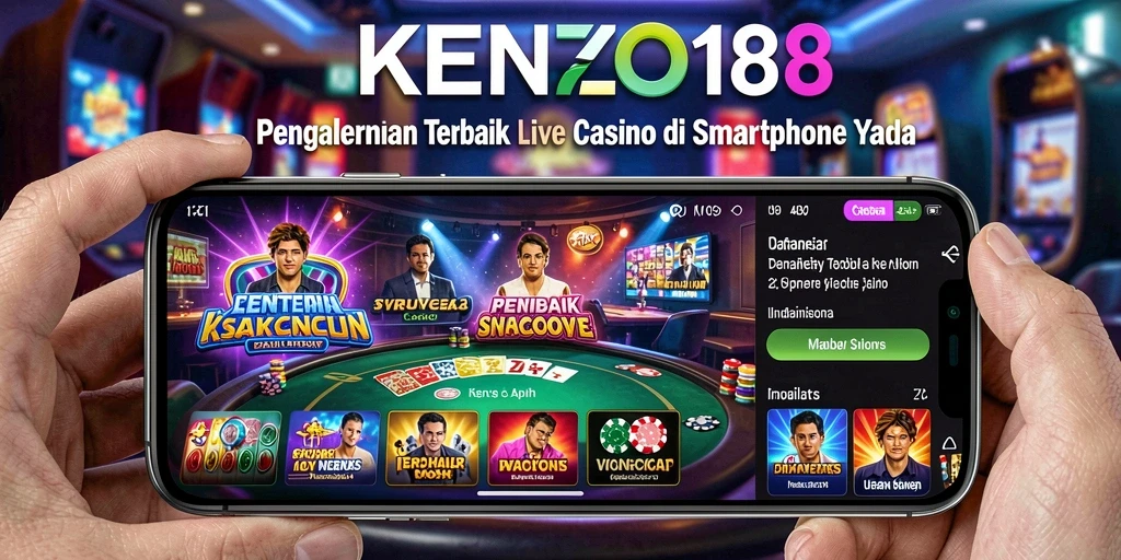 Screenshot gameplay KENZO188 yang menunjukkan dealer langsung dan interaksi pemain.