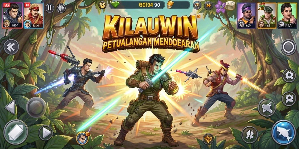 Screenshot gameplay KILAUWIN yang dinamis dan penuh aksi.