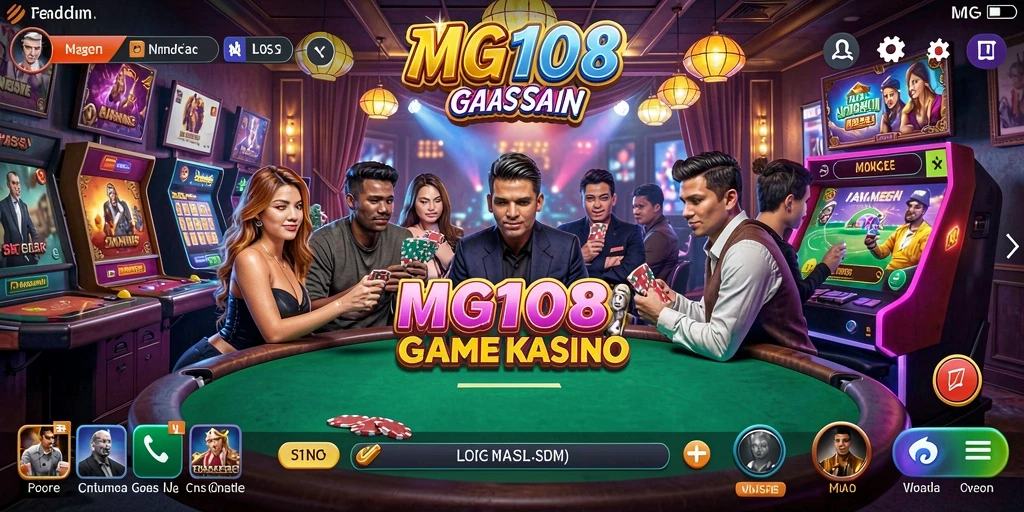 Screenshot gameplay yang menunjukkan serunya bermain Kasino di MG108.
