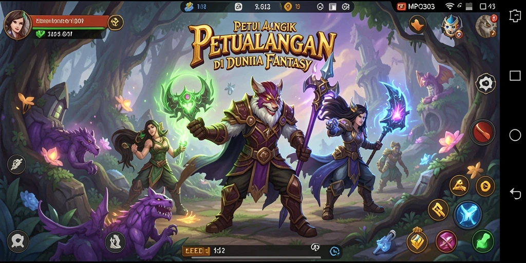 Screenshot MPO303 menampilkan karakter utama dalam aksi petualangan.