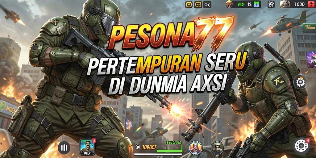 Tampilan aksi mendebarkan dari gameplay PESONA77.