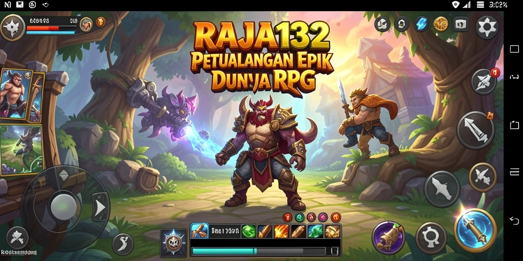 Screenshot gameplay RAJA132 menampilkan aksi pertempuran RPG yang seru.