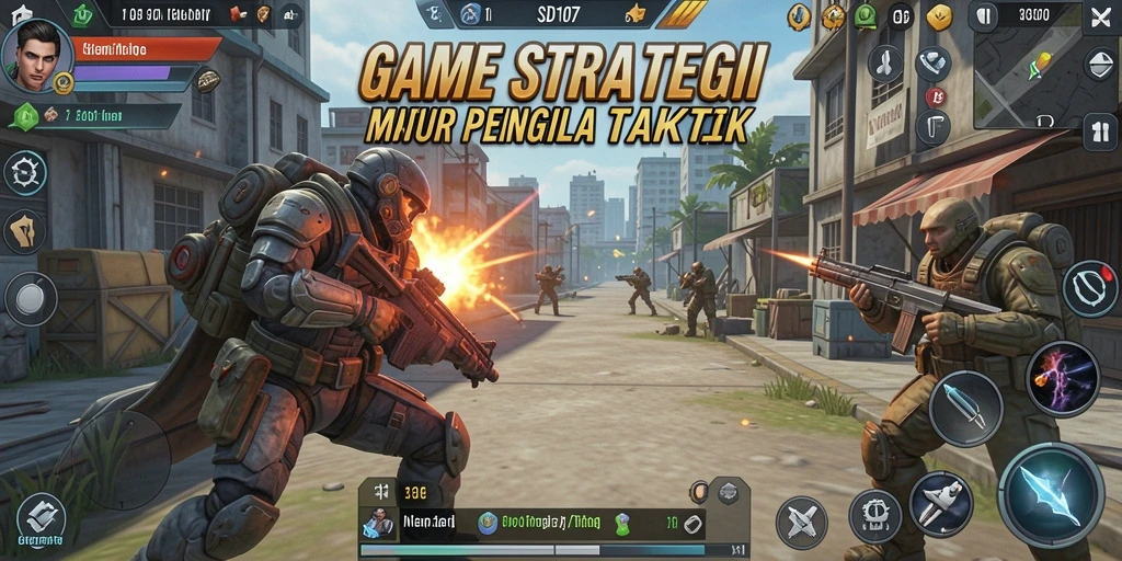 Tampilan gameplay strategis yang intens dan menarik di SD107.
