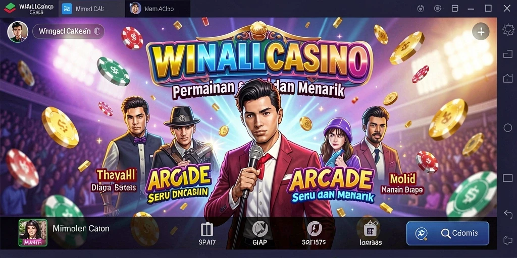 Screenshot menunjukkan gameplay seru dari WINALLCASINO.