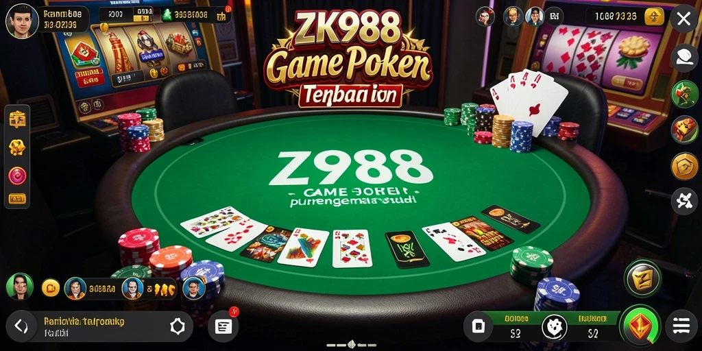 Tampilan seru gameplay Poker di ZK988